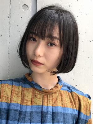 切りっぱなしボブ/エアリーロング/ピンクブラウン 切りっぱなしボブ/エアリーロング/ピンクブラウンのイメージ画像