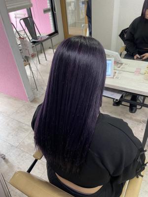 エアリーロング美髪ケアブリーチラベンダーカラー練馬所沢韓国のイメージ画像