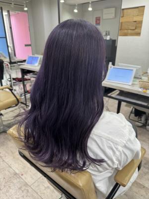 エアリーロング美髪ケブルーラベンダーカラー練馬所沢韓国のイメージ画像