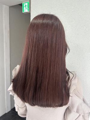 ヘルシーロング美髪ケアブリーチピンクブラウン所沢練馬のイメージ画像