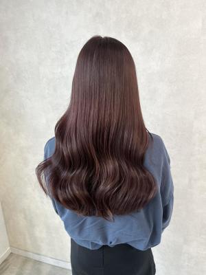 miu&橋本愛海　ブリーチ無しのピンクブラウンヘアのイメージ画像