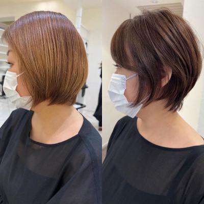 春夏 白髪ぼかしハイライト ショート 春夏 白髪ぼかしハイライト ショートのイメージ画像