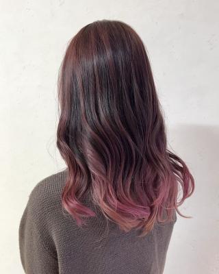美髪　ピンクグラデーションでイメチェン♪のイメージ画像