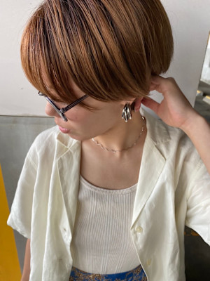 Snaime hair×オレンジショート