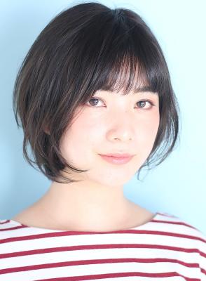 小顔美髪シアーカラーカールショートセミディ姫カットのイメージ画像
