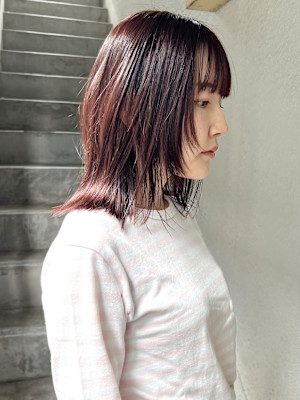 レイヤー×ピンクベージュ