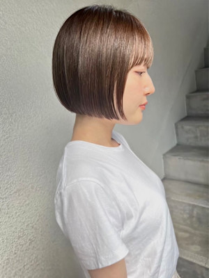 ミニボブ×ミルクティーベージュ