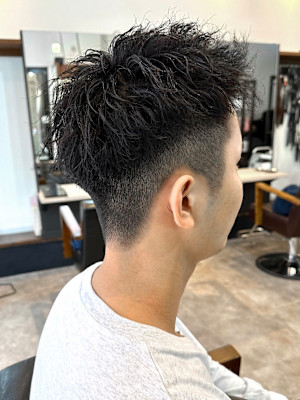 【IRIE 赤坂】スパイラルパーマアップバングショート