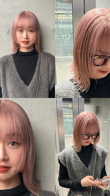 ミルクティーピンク/グレージュ/ハイトーンカラー