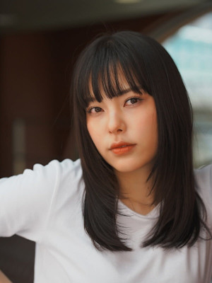 【奥村】セミディ 美髪 ストレート顔まわりレイヤー2[恵比寿