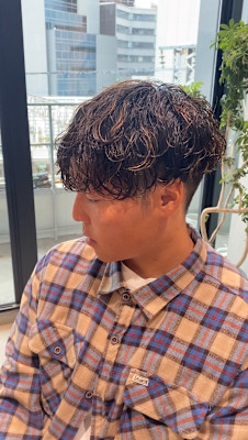 ハイライト×波巻きパーマ