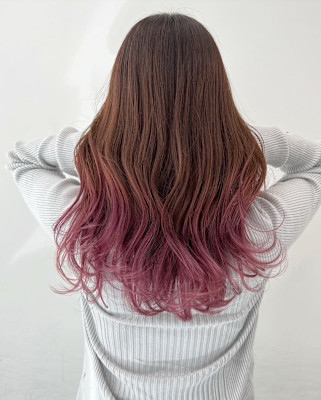 アッシュピンクグラデーション