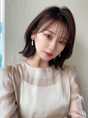 美髪/髪質改善/韓国/切りっぱなしボブ/フェイスレイヤー