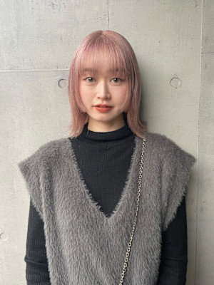 ミルクティーピンク//ハイトーンカラー/グレージュカラー