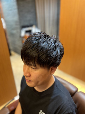 銀座　理容室　メンズナチュラルマッシュ