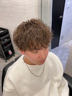 収まる！波巻きパーマ×マッシュ