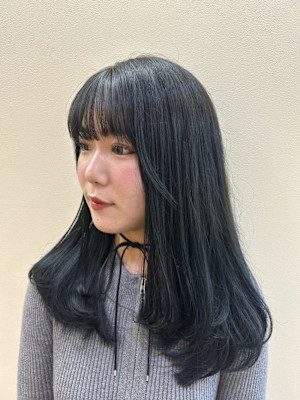 【板倉花連】*. レイヤー×透け感ネイビー.*