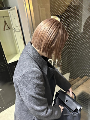 グレーベージュ グレージュ ことりベージュ 切りっぱなしボブ