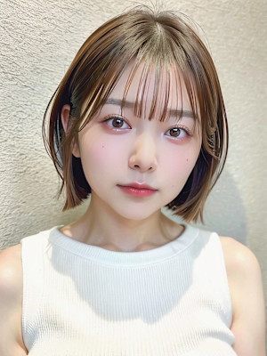 ショートカット×ひし形ショートボブ×グレージュ20代30代4