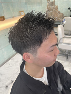 ナチュラルアップバングショート