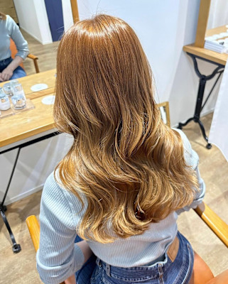ブリーチなしハイトーンカラーベージュ髪質改善トリートメント