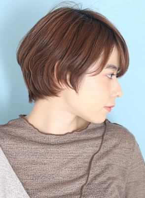 40代50代似合わせ小顔美髪シアーカラーカールショート