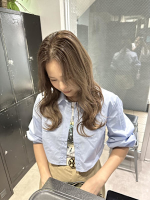 グレーベージュ グレージュ ことりベージュ レイヤーロング