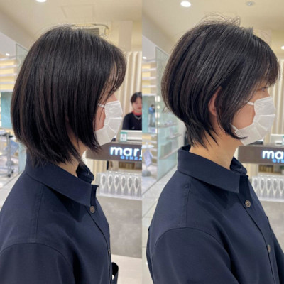 ショートは後頭部の丸み位置が大切！