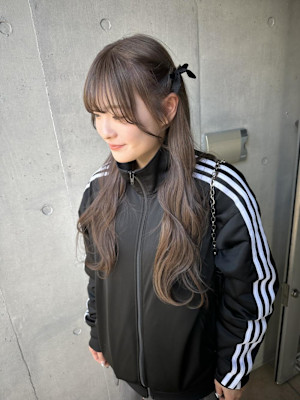 グレーベージュ グレージュ ことりベージュ レイヤーロング