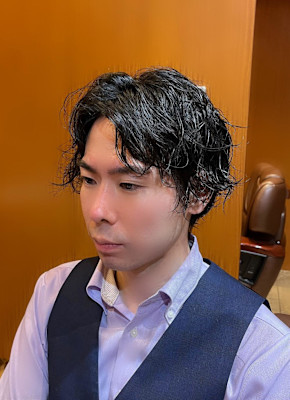 銀座　理容室　ツイストスパイラル　メンズパーマ