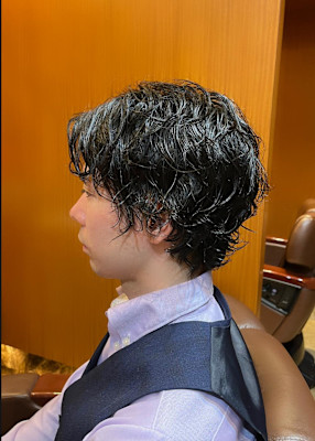 銀座　理容室　ツイストスパイラル　メンズパーマ