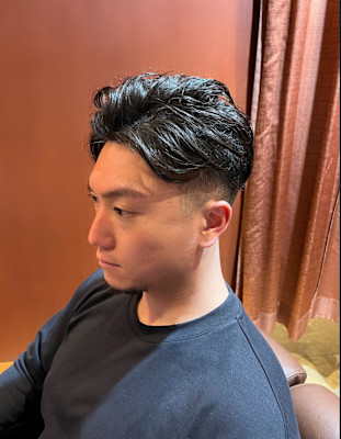 銀座　理容室　個室理容室　フェードカット