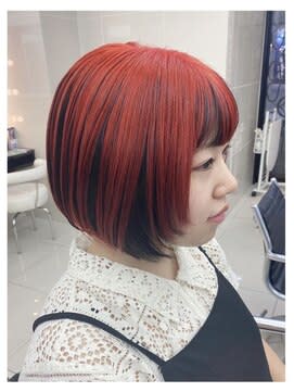 顔周りレイヤーボブ×アンブレラカラー