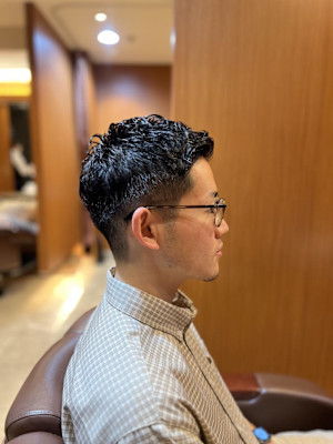 銀座　理容室　メンズビジネスショートヘア　