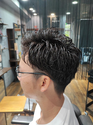 かきあげパーマ