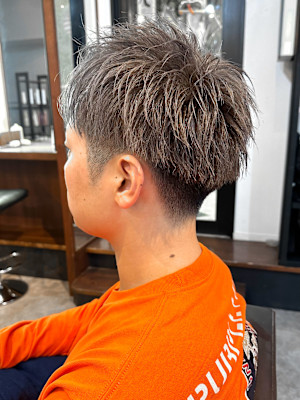 【IRIE 赤坂】ハイトーングレージュアップバング