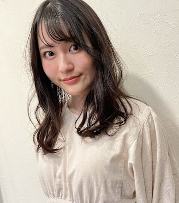 顔周りカット/小顔/大人かわいい/韓国ヘア/ピンクブラウン
