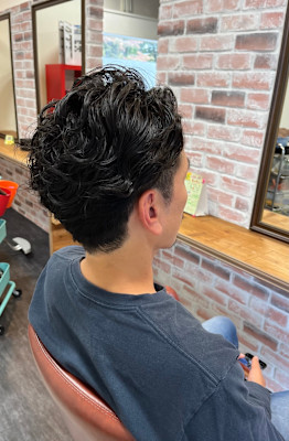 ツーブロック×パーマスタイル