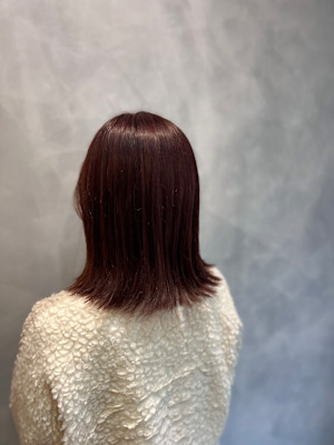 ピンクブラウンボブ