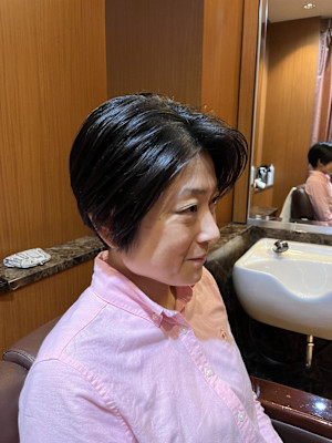 銀座　理容師　レディースカット　刈り上げ