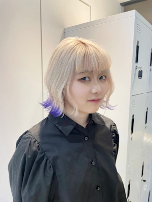 オルチャン　韓国　パープル　エンドカラー