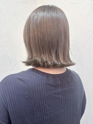 【Reir_下北沢】*切りっぱなし外はねボブ+グレージュ*