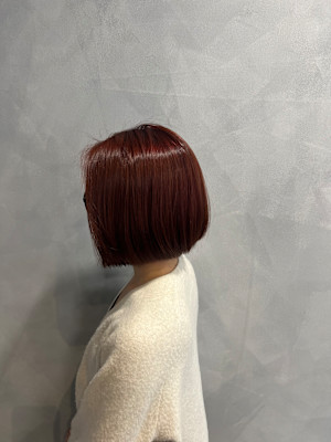 レッドカラーボブ