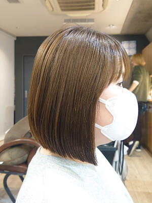 【髪質改善メニュー】ミニボブ×ストレートパーマ