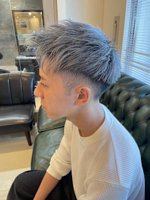 シルバーアッシュ/メンズ/ブリーチ/高橋