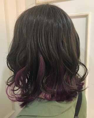 《crop es辻堂　阿部》くすみパープルデザインカラー