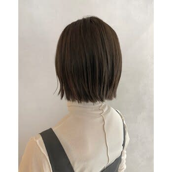 大人可愛い小顔前下がりボブボブきりっぱなし20代30代