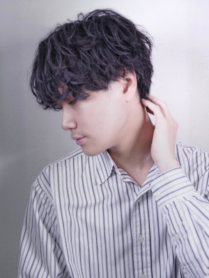 春夏メンズヘア/波巻スパイラル/シースルーマッシュ