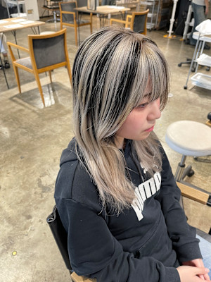 ホワイトメッシュコントラストデザインカラー