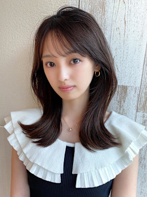 美髪/髪質改善/韓国/切りっぱなしボブ/フェイスレイヤー